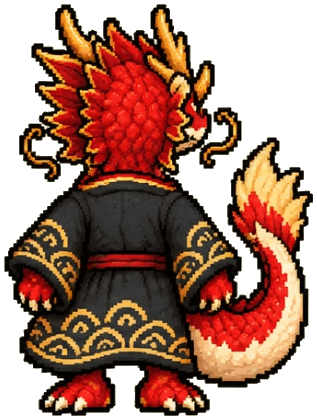 Ryu, back view